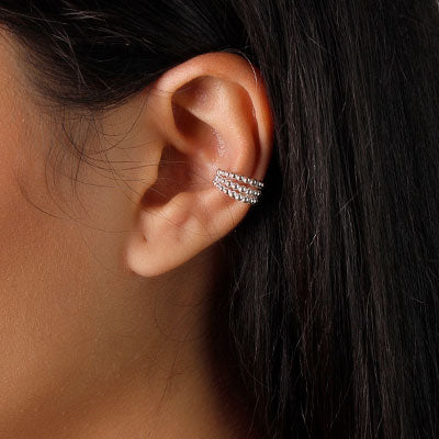 Piercing de Prata Pressão para Orelha