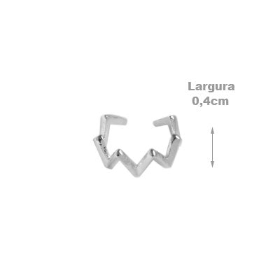 Piercing de Prata Pressão para Orelha