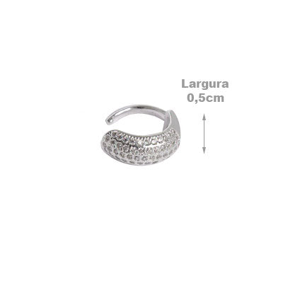 Piercing de Prata Pressão para Orelha