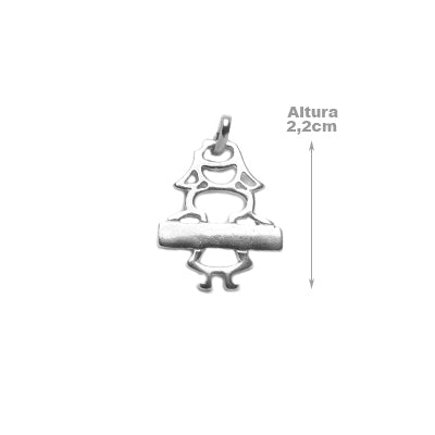 Pingente de Prata Menina.