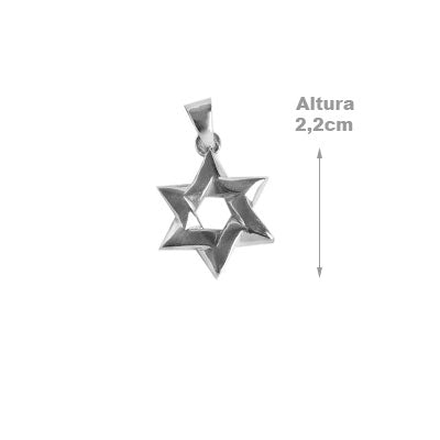 Pingente de Prata Estrela de Davi