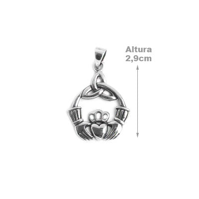 Pingente de Prata Claddagh