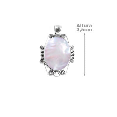 Pingente de Prata com Madrepérola - 48709