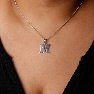 Confecção Pingente de Prata Letra