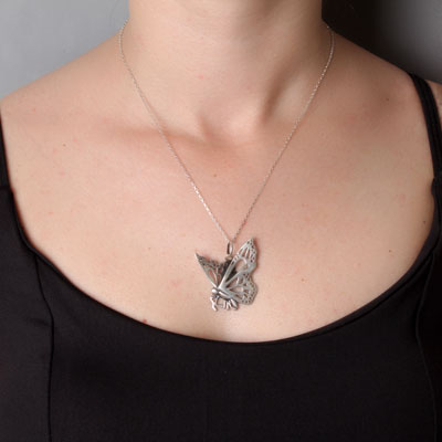 Pingente de Prata Borboleta