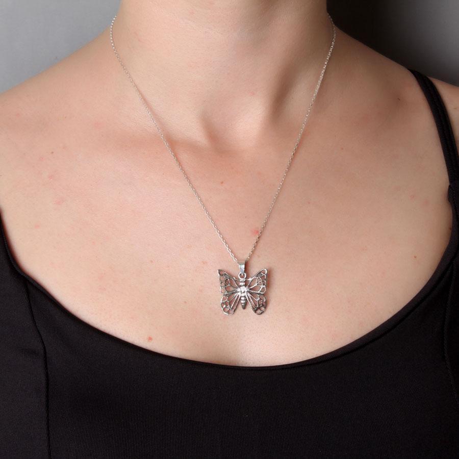 Pingente de Prata Borboleta.