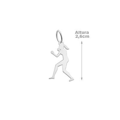 Pingente de Prata Boxeadora.