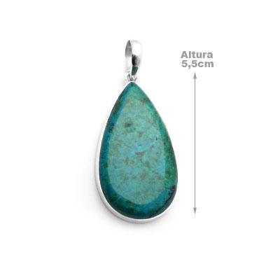 Pingente de Prata com Sonora Chrysocolla.