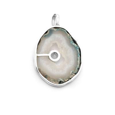 Pingente de Prata com Drusa