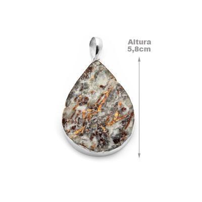 Pingente de Prata com Drusa.