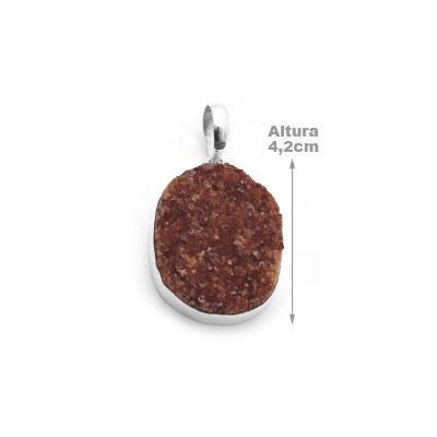 Pingente de Prata com Drusa.