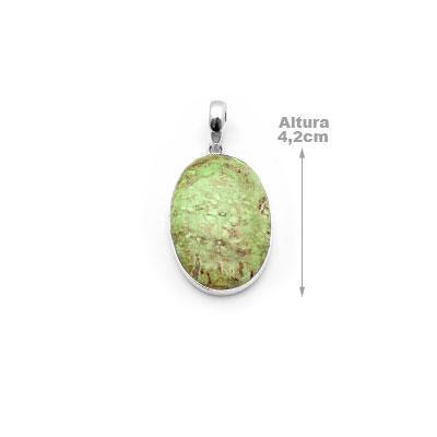 Pingente de Prata com Gaspeite.