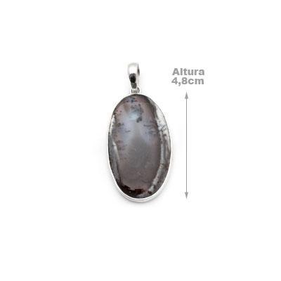 Pingente de Prata com Dendrite.