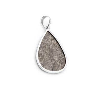 Pingente de Prata com Stingray Coral.