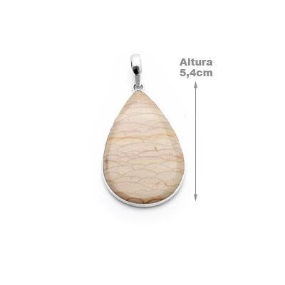 Pingente de Prata com Jaspe