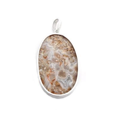 Pingente de Prata com Drusa