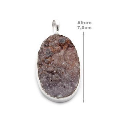 Pingente de Prata com Drusa
