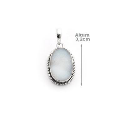 Pingente de Prata com Drusa.