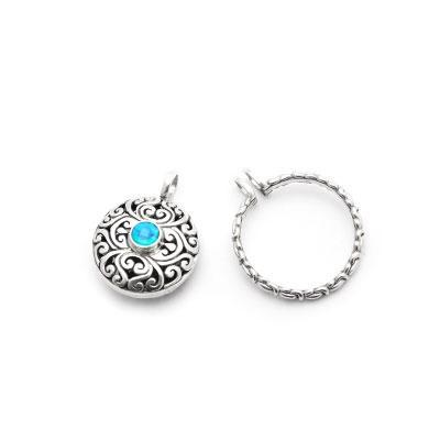 Pingente de Prata com Zircônia