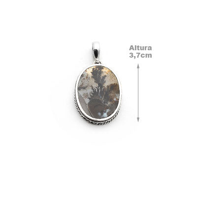 Pingente de Prata com Dendrite.