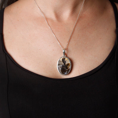 Pingente de Prata com Dendrite.