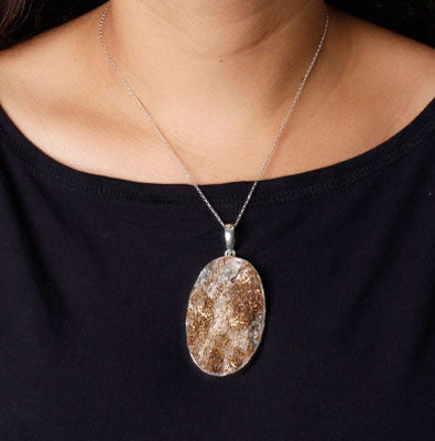 Pingente de Prata com Drusa