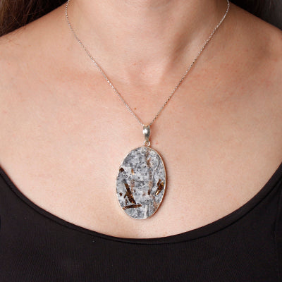 Pingente de Prata com Drusa