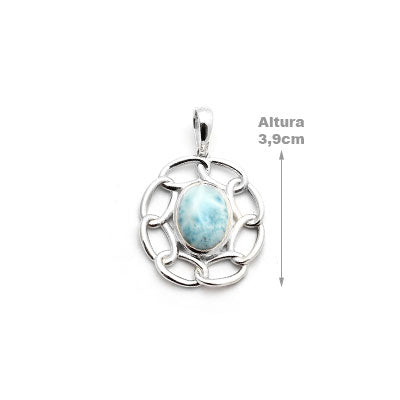 Pingente de Prata com Larimar.