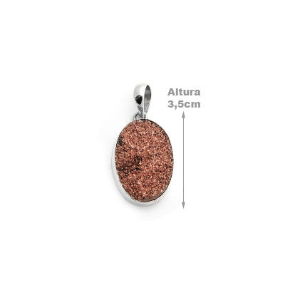 Pingente de Prata com Drusa.