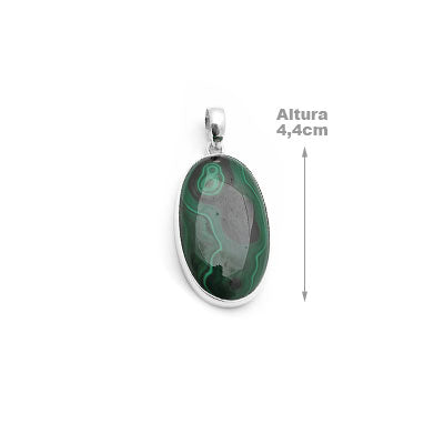 Pingente de Prata Malaquita.