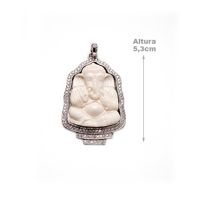 Pingente de Prata Ganesha.