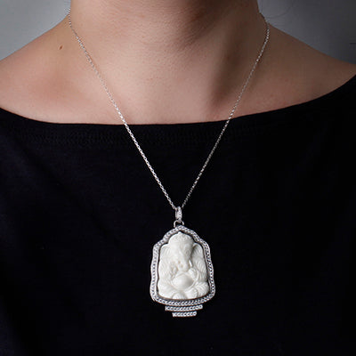 Pingente de Prata Ganesha.