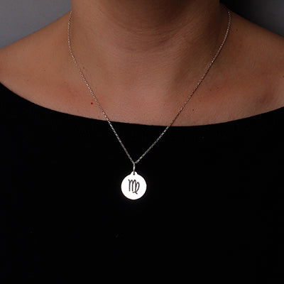 Pingente de Prata Signo Virgem.