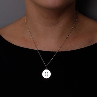 Pingente de Prata Signo Peixes