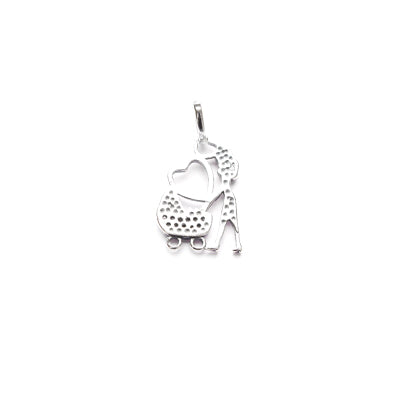 Pingente de Prata Mãe.