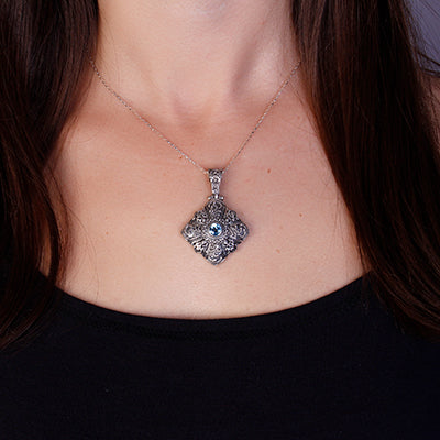 Pingente de Prata com Topázio