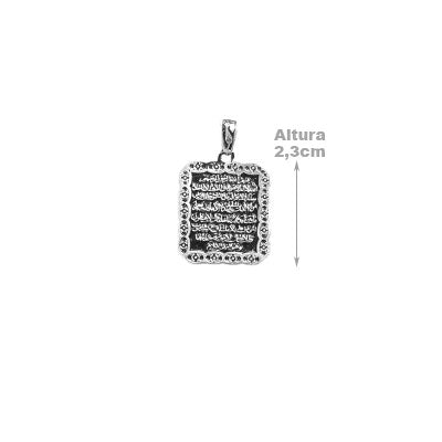 Pingente de Prata com Escrita Árabe.