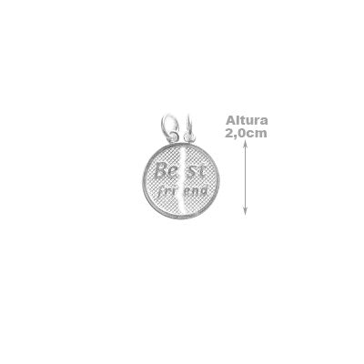 Pingente de Prata Cara Metade.