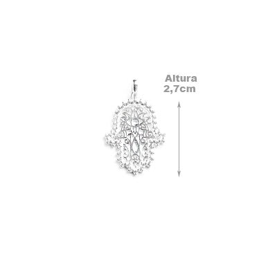 Pingente de Prata Hamsa.