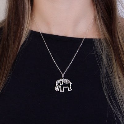 Pingente de Prata Elefante.