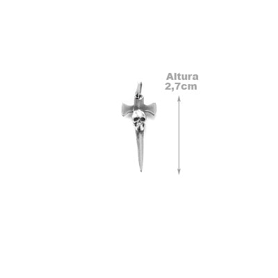 Pingente de Prata Punhal.