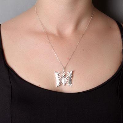 Pingente de Prata Borboleta