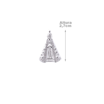 Pingente de Prata Nossa Senhora Aparecida.