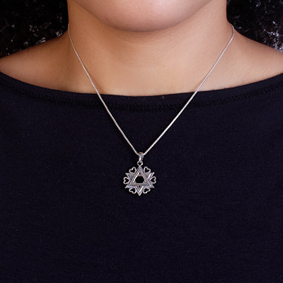 Pingente de Prata Estrela de Davi