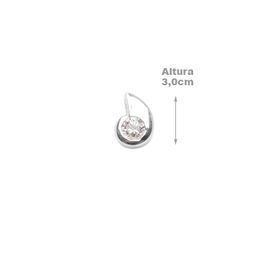 Pingente de Prata com Zircônia