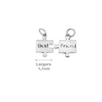 Pingente de Prata Quebra - Cabeça.