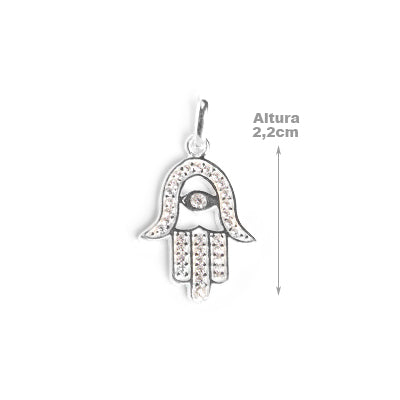 Pingente de Prata Hamsa.