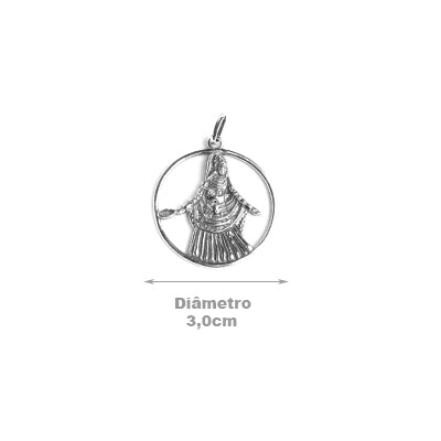 Pingente de Prata Orixá Oxum