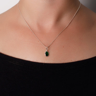 Pingente de Prata com Esmeralda