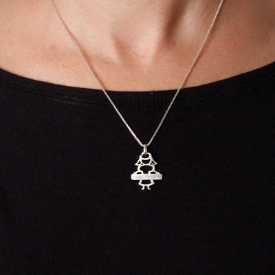 Pingente de Prata Menina.